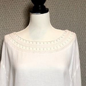 5/$25 J. Jill Love Linen White Blouse Size XL